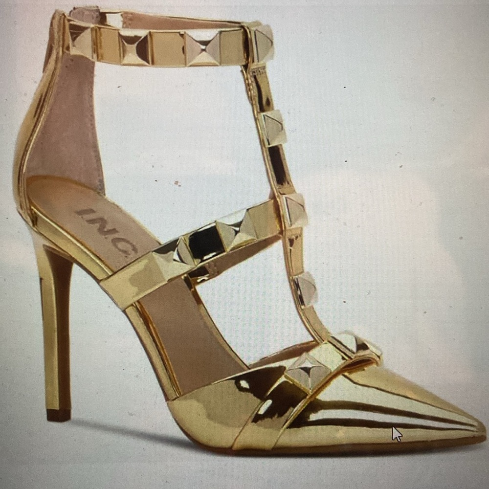 INC Women’s Stndiap Gold Heels Size 10.5